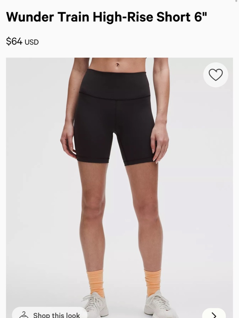 lululemon athletica Wunder Train High-Rise Short 6" - Black
